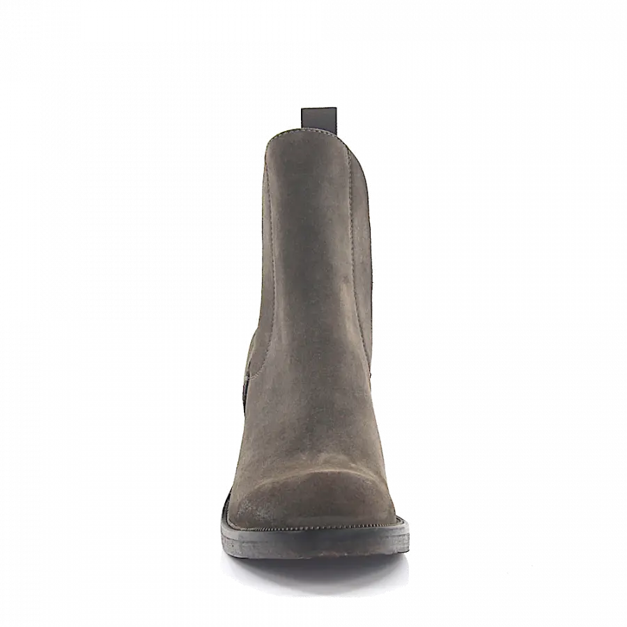 ROSS B. - Stiefeletten Grau 3F1452 Stretch Veloursleder taupe - grau