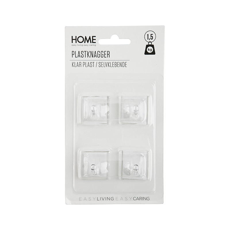 Home Plastknagg 4-pk klar