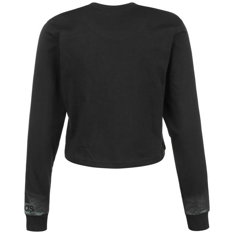 adidas Holiday Graphic Cropped Langarmshirt Damen