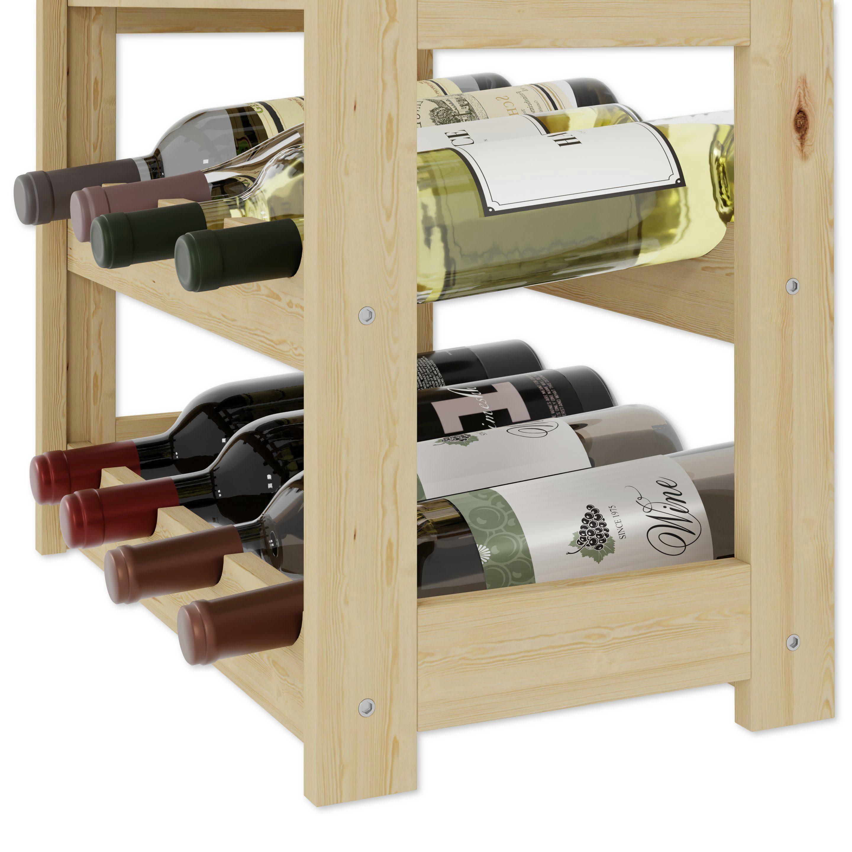 Lenmar Weinregal Lenmar Weinregal Weinregal Holz Flaschenregal für 12 - 91 Flaschen