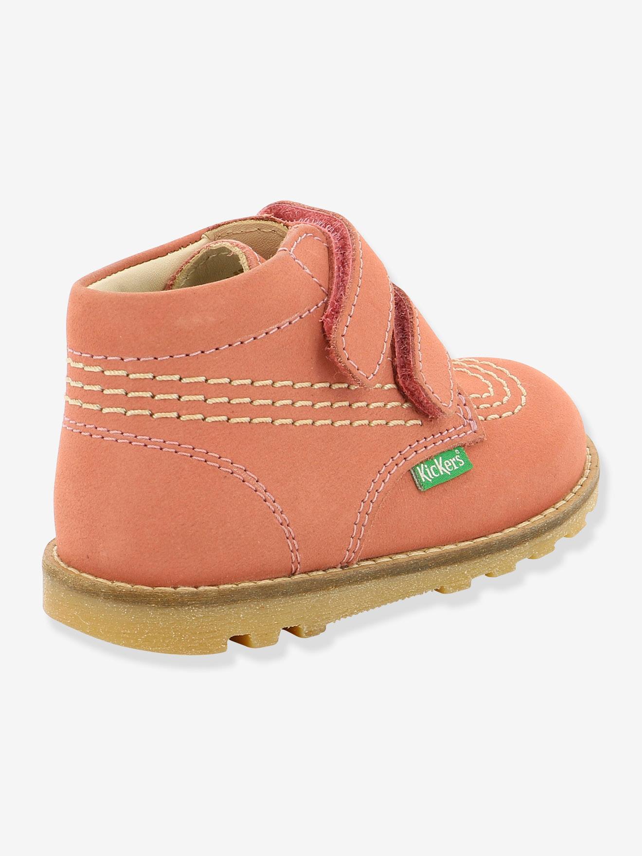 Bottillons cuir bébé fille Nonomatic KICKERS® rose antique