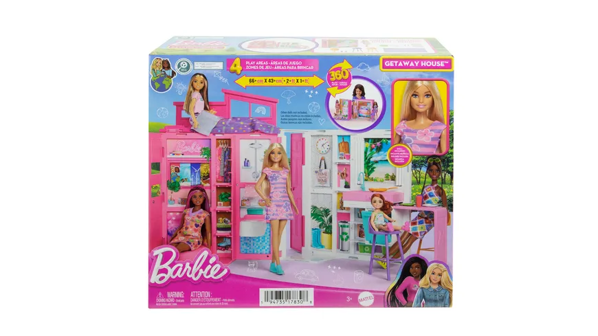 Barbie Puppenhaus mit Barbie-Puppe und Zubehörteilen zum Dekorieren