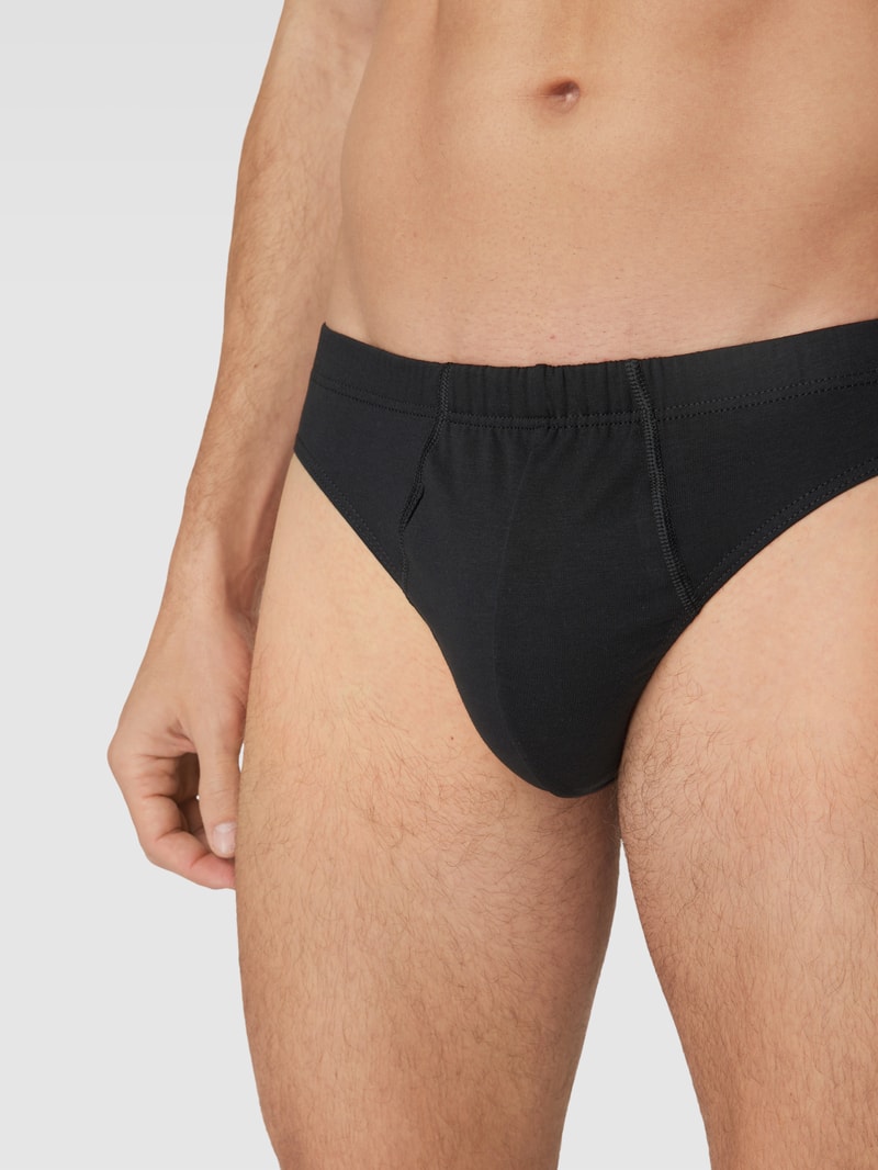 Slip mit elastischem Bund im 2er-Pack in schwarz