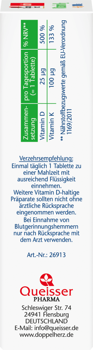 Vitamin K2 + D3 1000IE Tabletten 120 St, 52,4 g