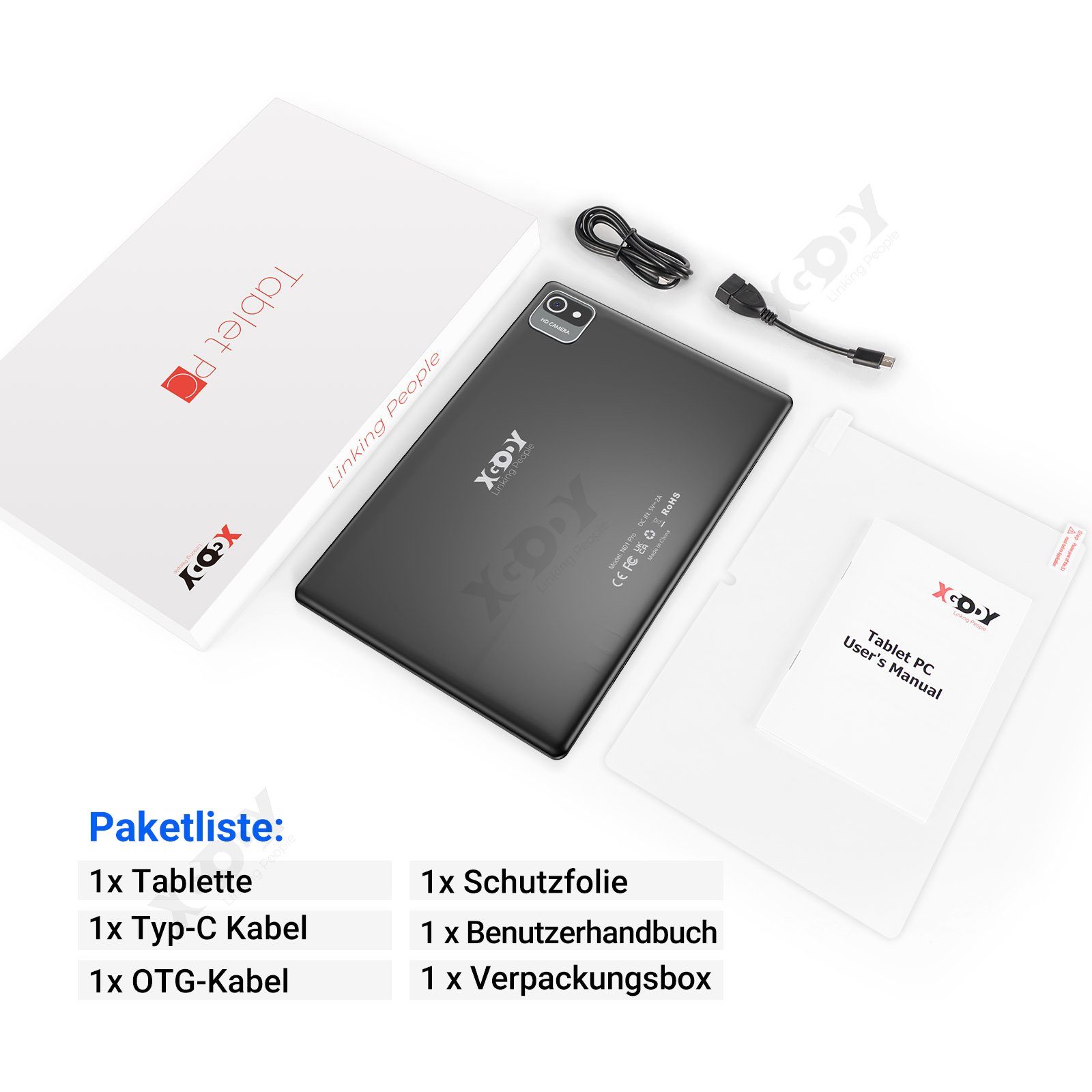 XGODY N01 Pro, (4G+6G) RAM, 256 ROM Tablet (10,1