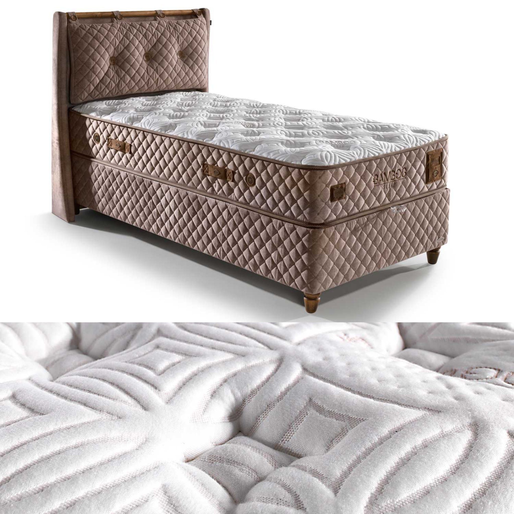 Boxspringmatratze 7 Schichten Höhe 30 cm Matratze 180x200 mit Kissen Bamboo, Moln