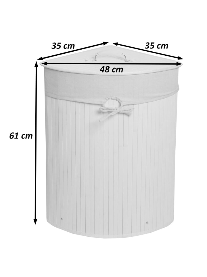 MCW Eckwäschekorb C21, Weiß günstig kaufen onesize