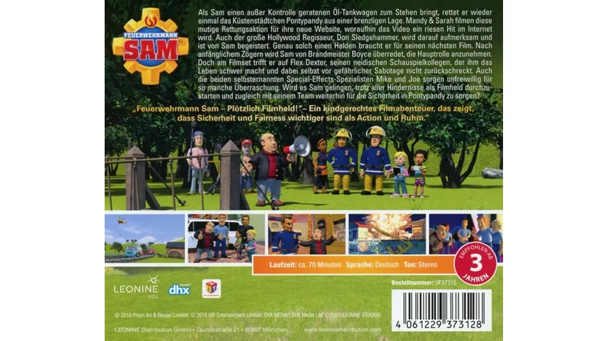Feuerwehrmann Sam Plötzlich Filmheld (Hörspiel zum