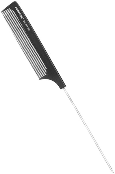 Fripac Matte Black Nadelstielkamm, Fein 24 cm Stielkamm