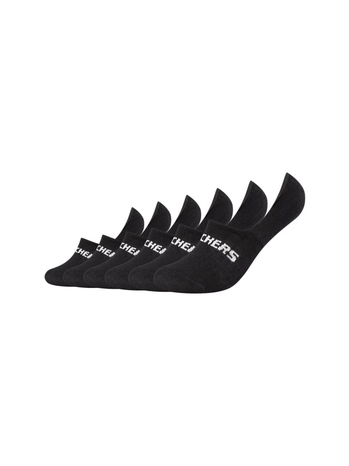 Skechers Füßlinge 6er Pack mesh ventilation in Schwarz günstig kaufen