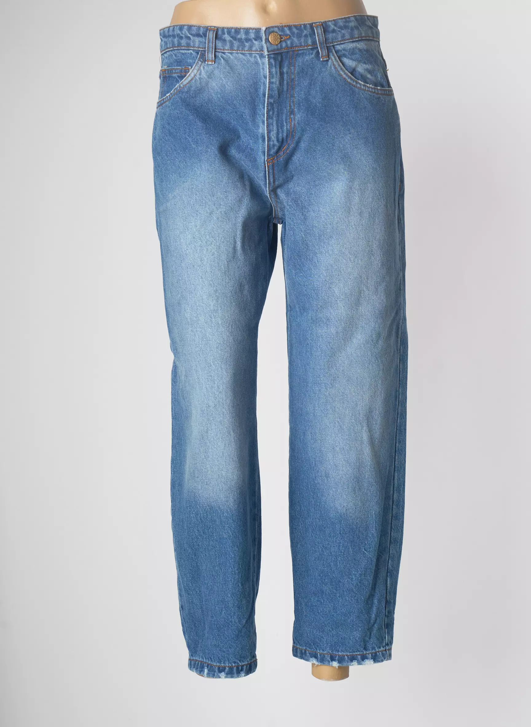 Angela Davis Jean Mom Femme couleur bleu