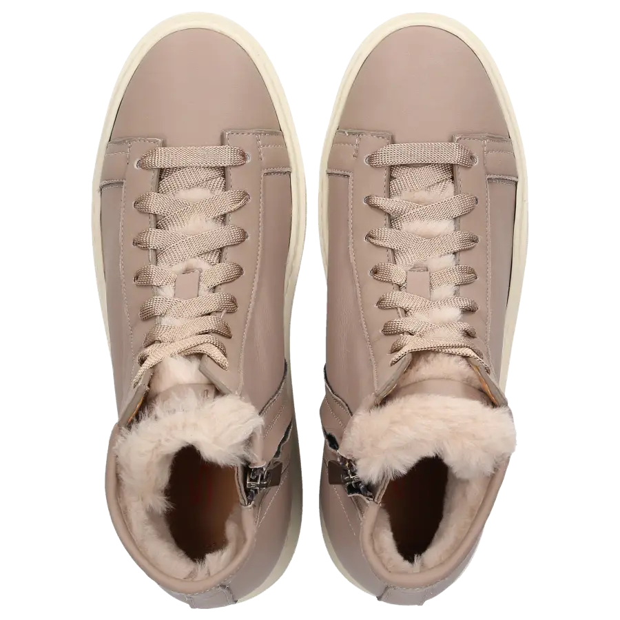 Santoni - Sneaker high 60892 Kalbsleder - beige