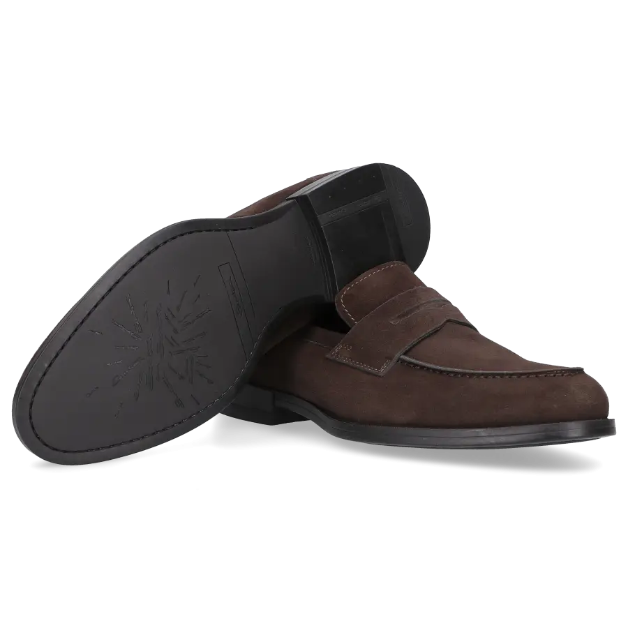 Santoni - Loafer 17708 Veloursleder - braun