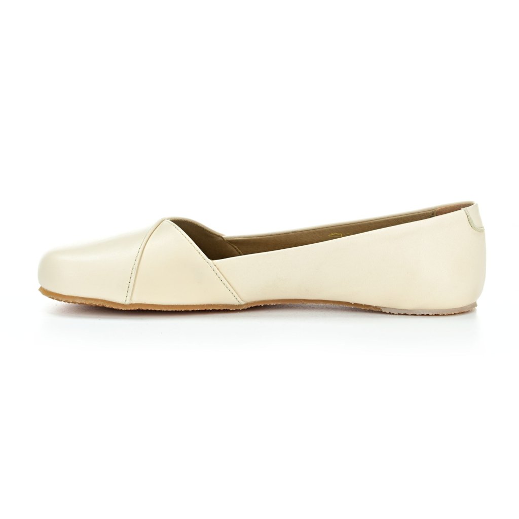 Shapen Peony Beige Wide Barfuß-Ballerinas