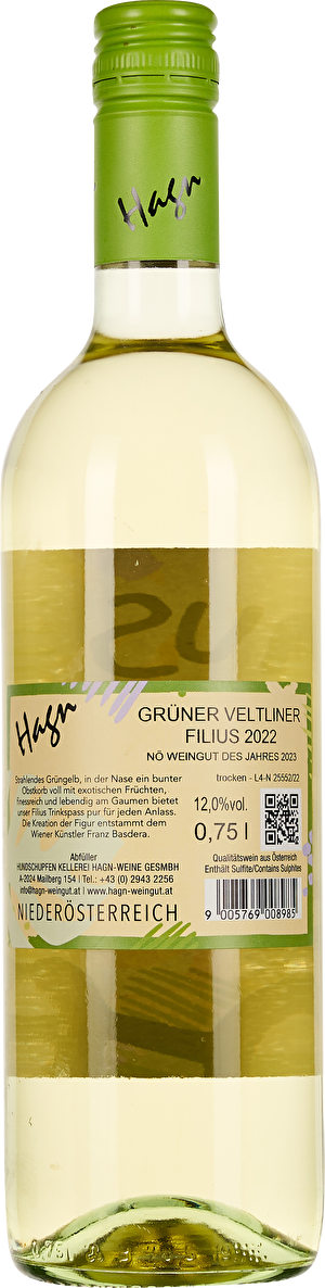 Hagn Grüner Veltliner Filius 2022