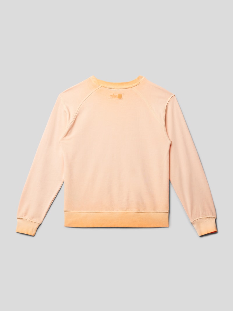 Sweatshirt mit Label-Print Modell 'NOY' in orange
