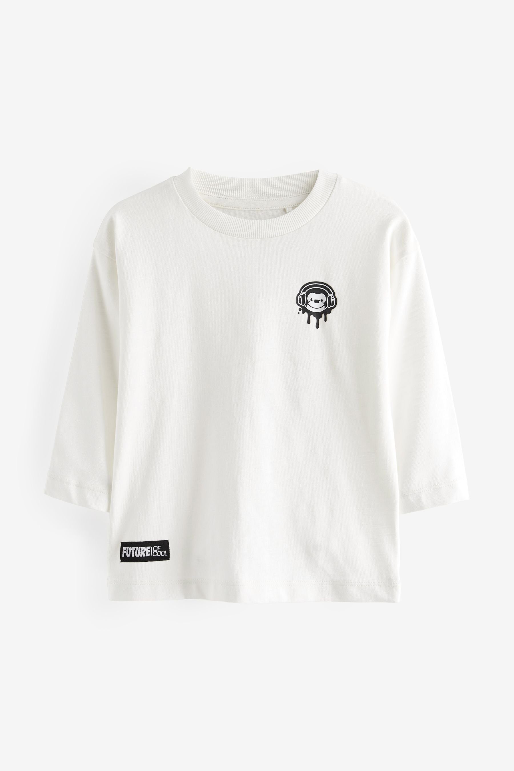 Next Langarmshirt Langärmelige Shirts mit Figurenmotiv im 3er-Pack (3-tlg)
