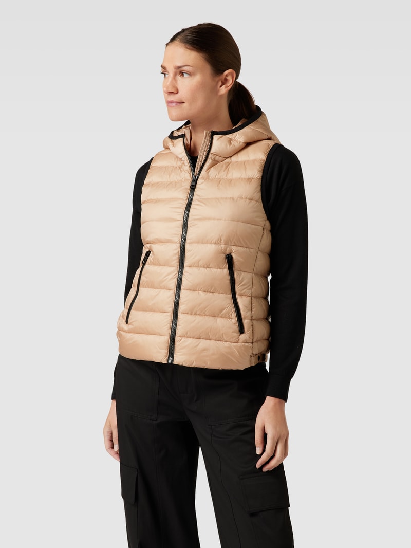 Steppweste mit Kapuze Modell 'Wenise' in beige