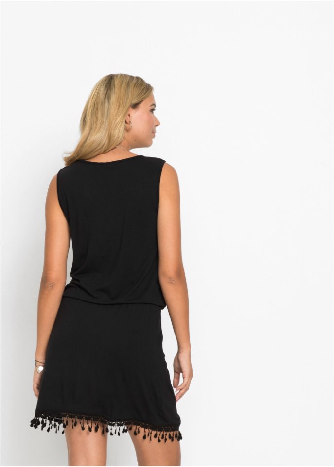 Jerseykleid in Wickeloptik