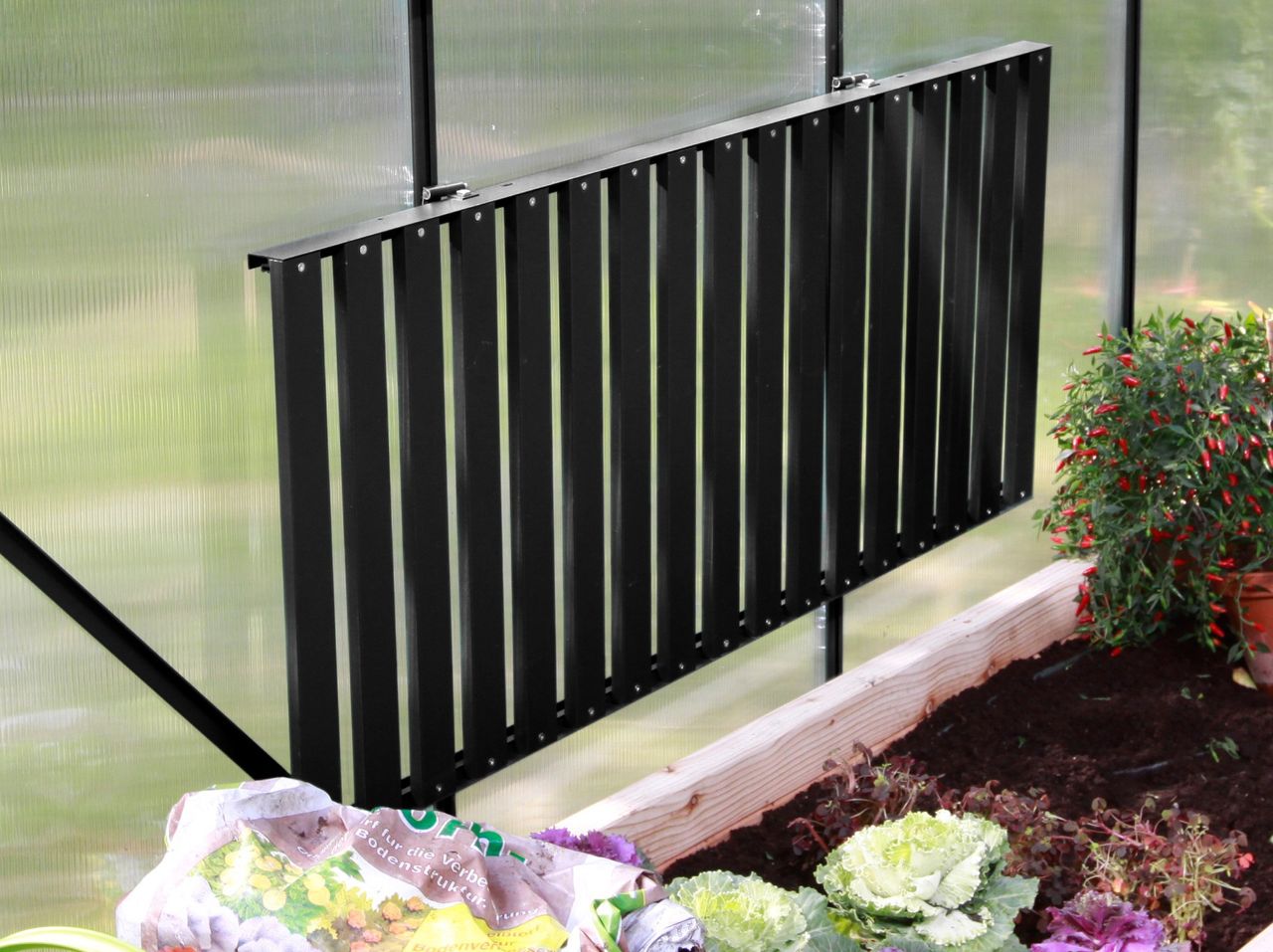 Vitavia Alutisch, abklappbar, 120x56x81cm, schwarz