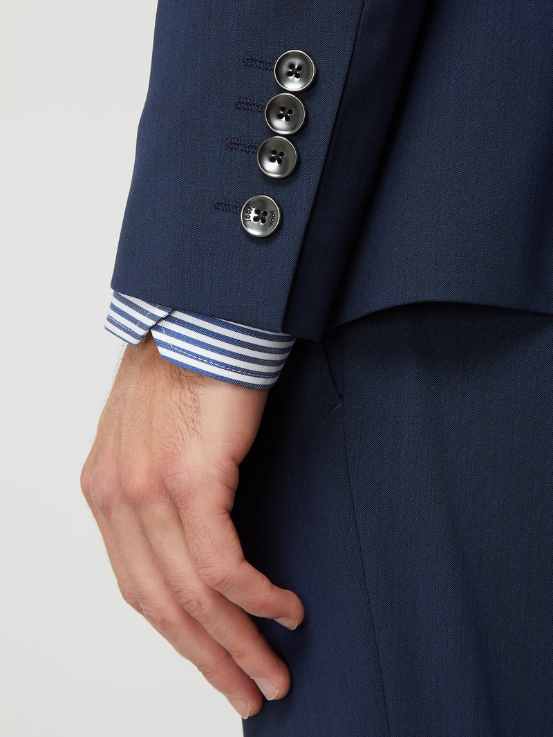 Slim Fit 2-Knopf-Sakko mit Stretch-Anteil Modell 'Herby' in marineblau
