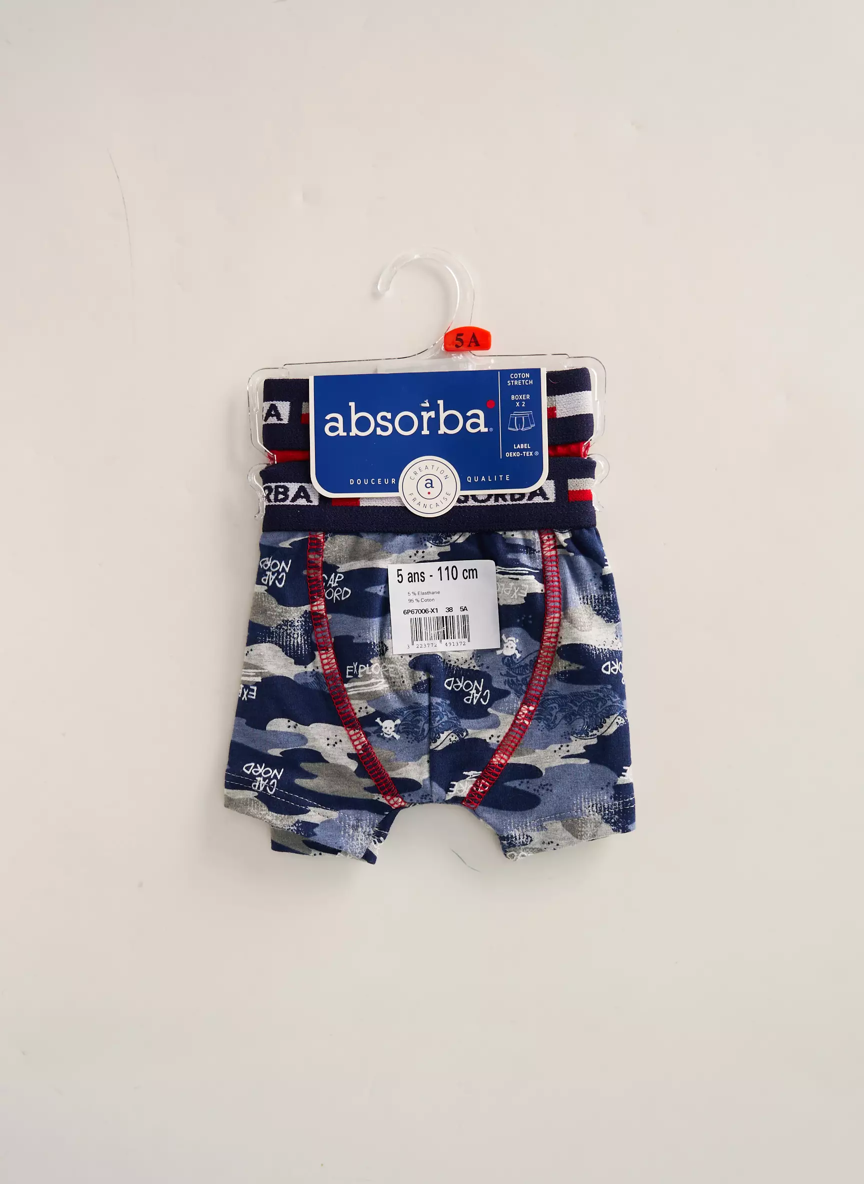 Absorba Boxers Garcon couleur rouge