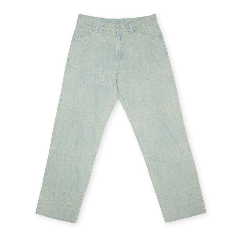 Pleasures Merit Denim Work Pant light blue