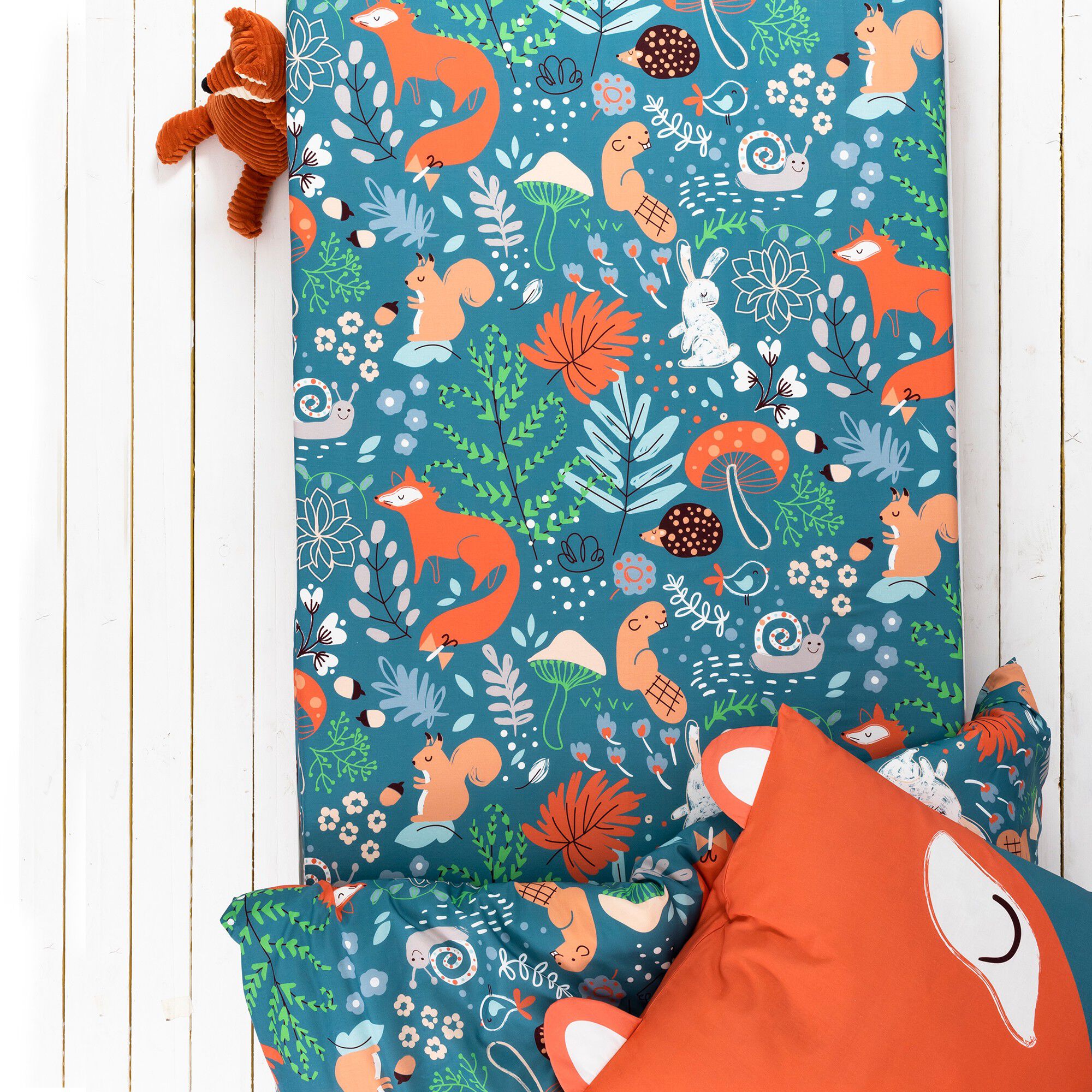 Linge de lit enfant imprimé Champy en coton biologique, éco-responsable