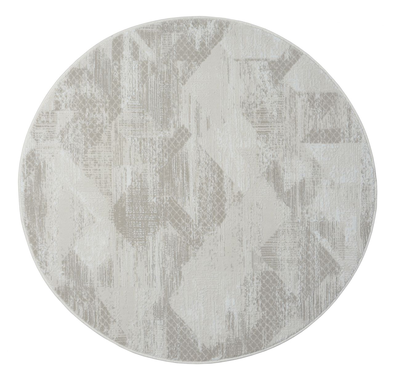 MyFlair Teppich Siena , 120cm x 120cm, Farbe Beige, rund, Florhöhe 10mm
