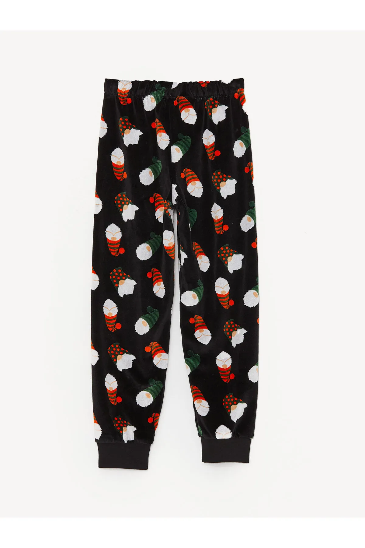 LC Waikiki  Jungen-Pyjama-Set aus Samt mit Rundhalsausschnitt und Neujahrsmotiv