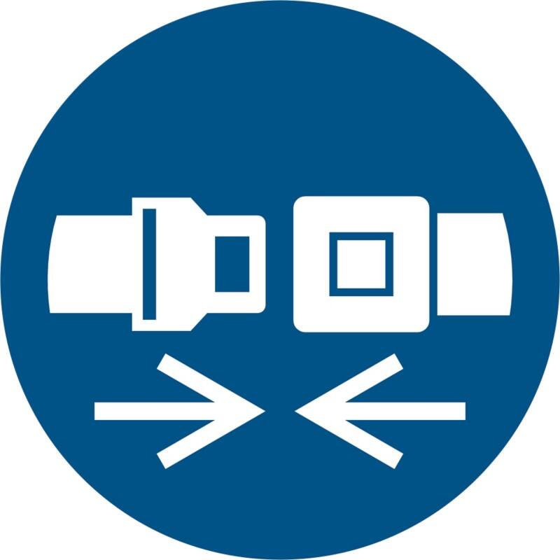 Djois Warnschild Sicherheitsgurt benutzen Klebstoff, einschraubbar PP (Polypropylen) 20 (B) x 0,14 (H) cm 3 Stück