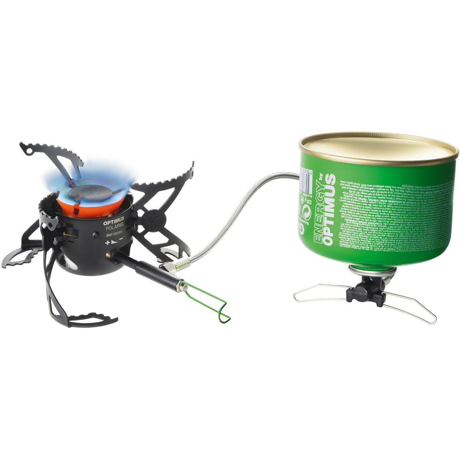OPTIMUS Gaskocher Camping Gaskocher Polaris Optifuel, Benzin Kocher Outdoor Faltbar 4200 W