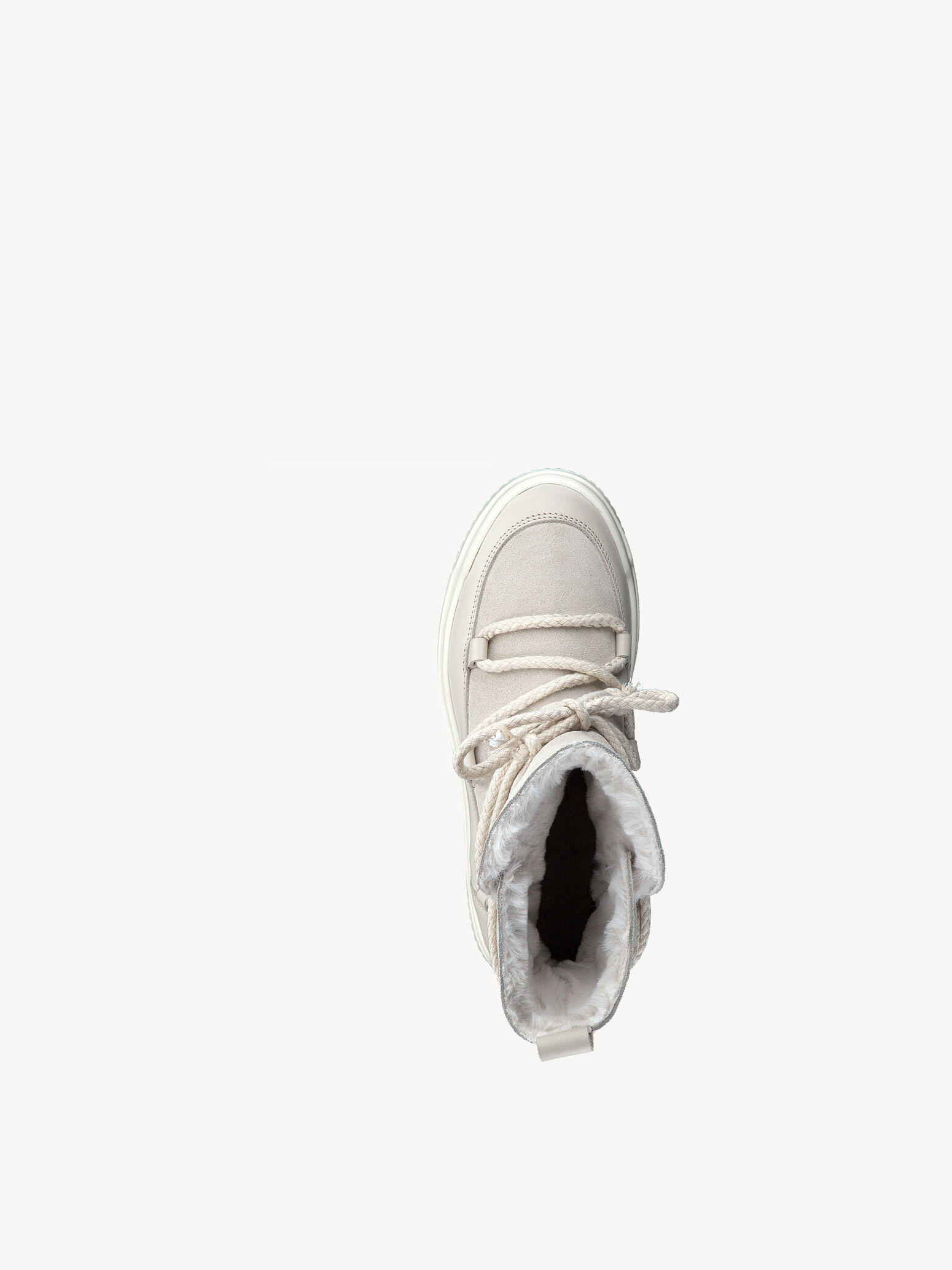 Bottine en cuir - beige doublure chaude