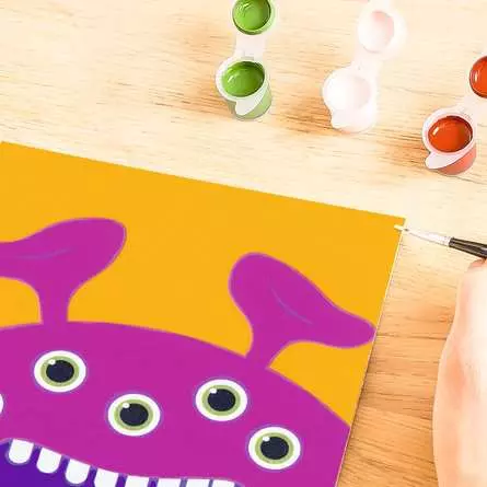CreArt Lila Monster - Malen nach Zahlen für Kinder ab 7 Jahren