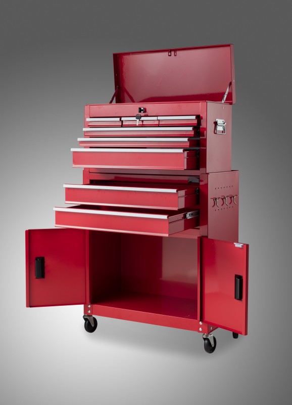 WOLFGANG TOOLS WOLFGANG Metall-Trolley 92-teilig Rot