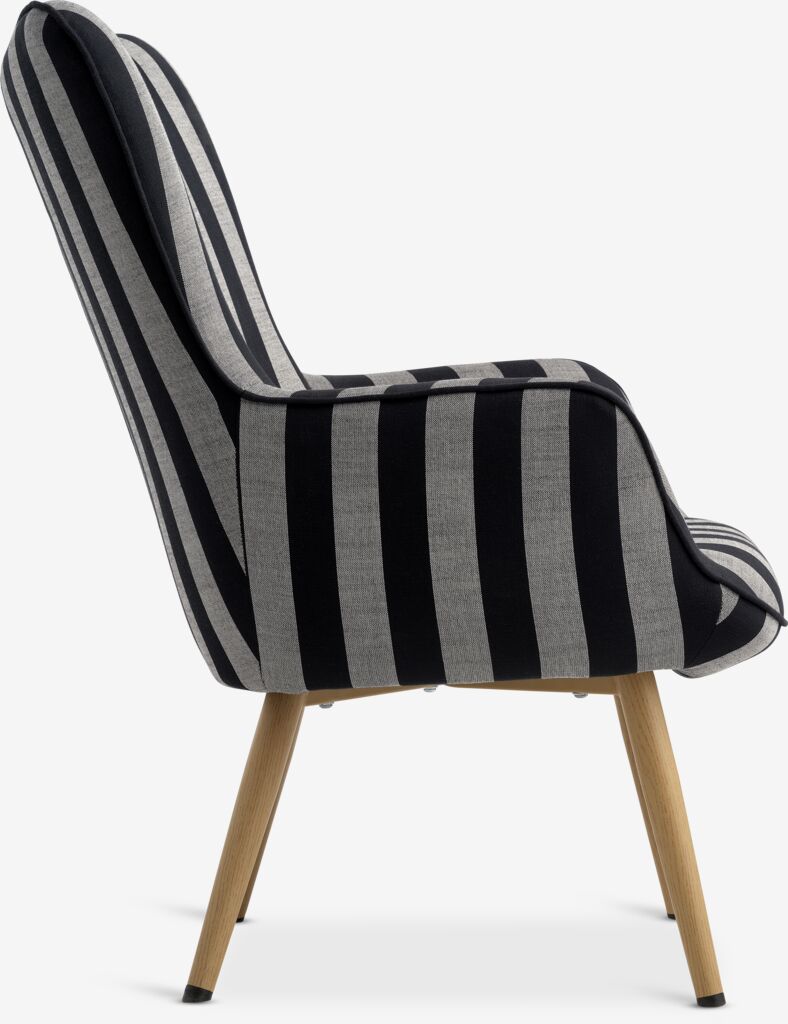 SIMESTED Fauteuil SIMESTED, rayures noires et beiges