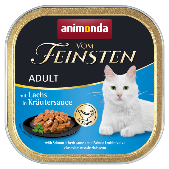 Animonda Nassfutter Animonda Vom Feinsten Adult 32x100g Lachs, in Kräutersauce