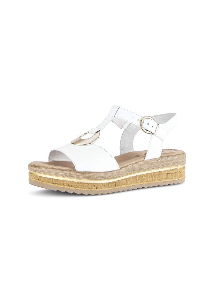 Gabor Fashion Plateau Sandalen in weiß günstig kaufen 40,5