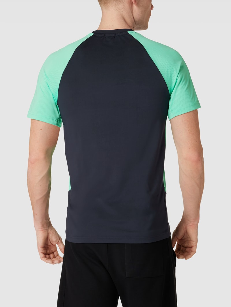 T-Shirt mit Rundhalsausschnitt Modell 'Tee Active' in marineblau