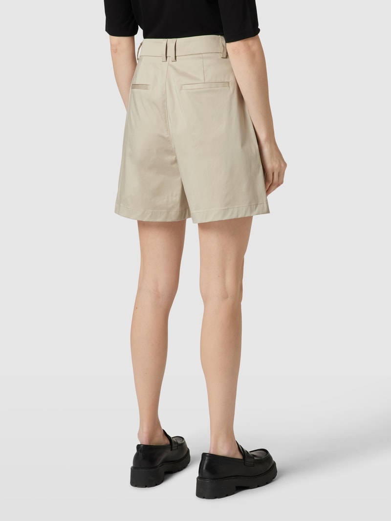 Bermudas mit Bundfalten in taupe