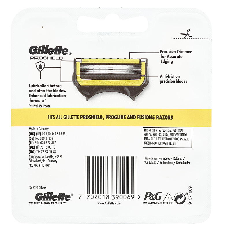 Gillette Gillette blader 4-pk Proshield  Manual
