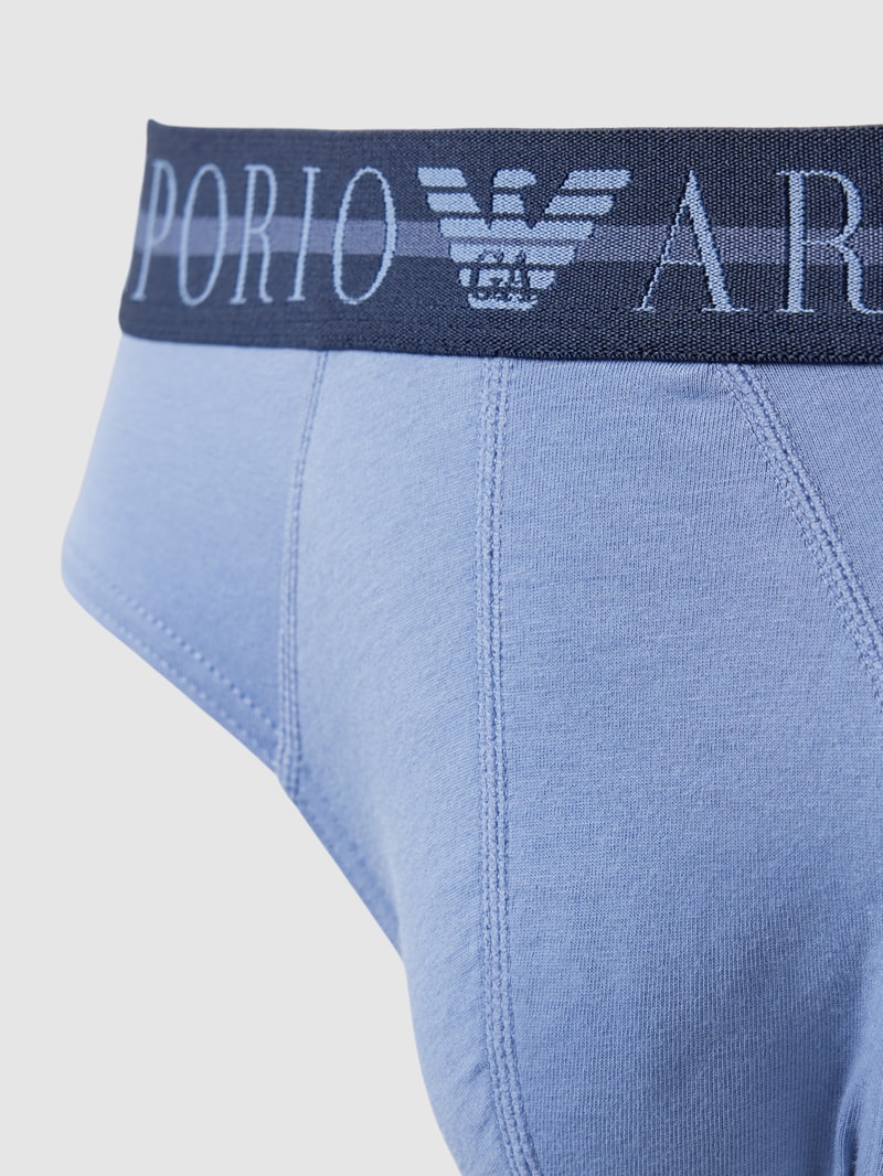Pants mit Label-Bund Modell 'MIXED WAISTBAND' im 3er-Pack in marineblau