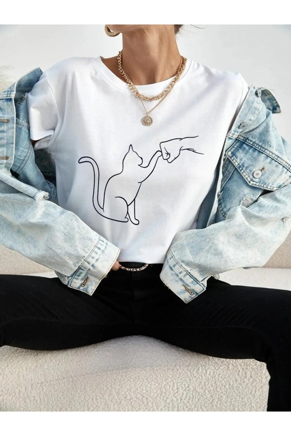 MOONBULL  Unisex-T-Shirt „Lover Cat“ mit Aufdruck