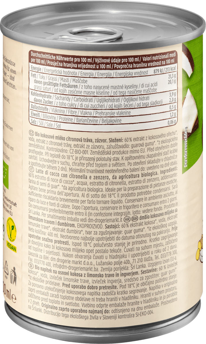 Kokosmilch Zitronengras, 400 ml