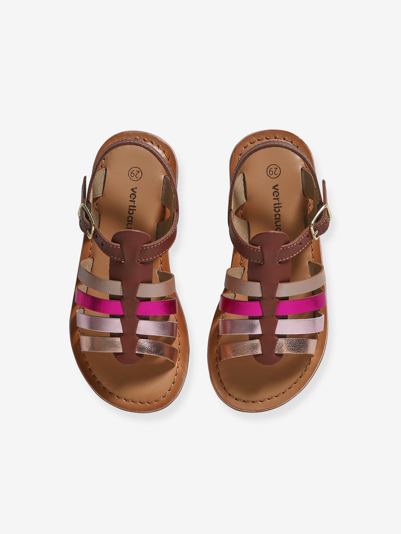 Vertbaudet Mädchen Römersandalen - neongelb