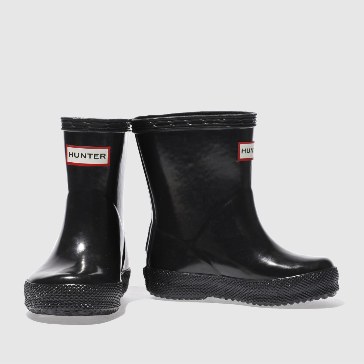 HUNTER BOOTS fekete első fényes kisgyermek csizma