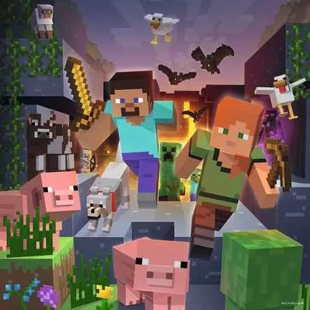 Kinderpuzzle ab 5 Jahren - Minecraft Biomes - 49 Teile