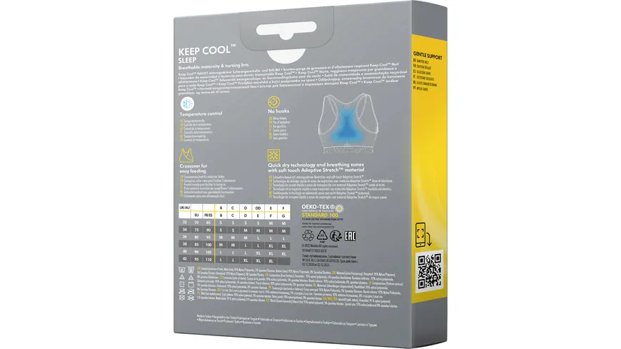Medela Keep Cool™ Schlaf-Bustier schwarz, L schwarz