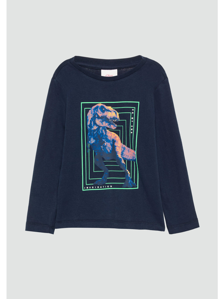 s.Oliver T-Shirt langarm in Blau günstig kaufen