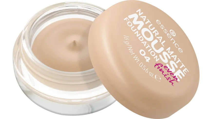 essence NATURAL MATTE MOUSSE FOUNDATION 16 g 04 - matt ivory